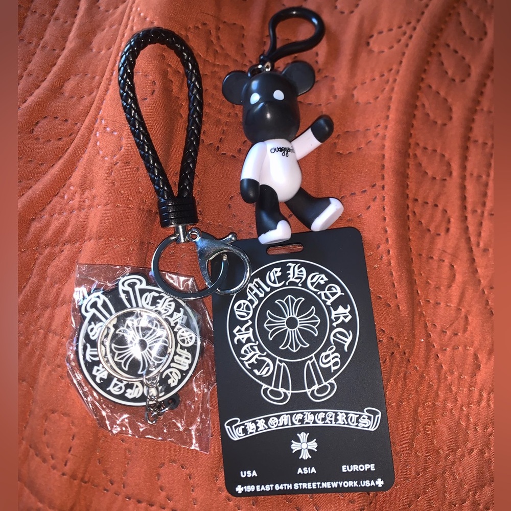 Bear Brick/Chrome Hearts Name Tag and Multiple Key Chains